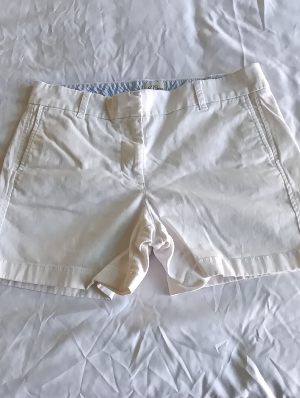J. Crew Women's White Cotton Chino Shorts